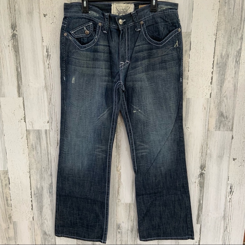DIVISION E Boot Cut Blue Jeans Size 36 x 32